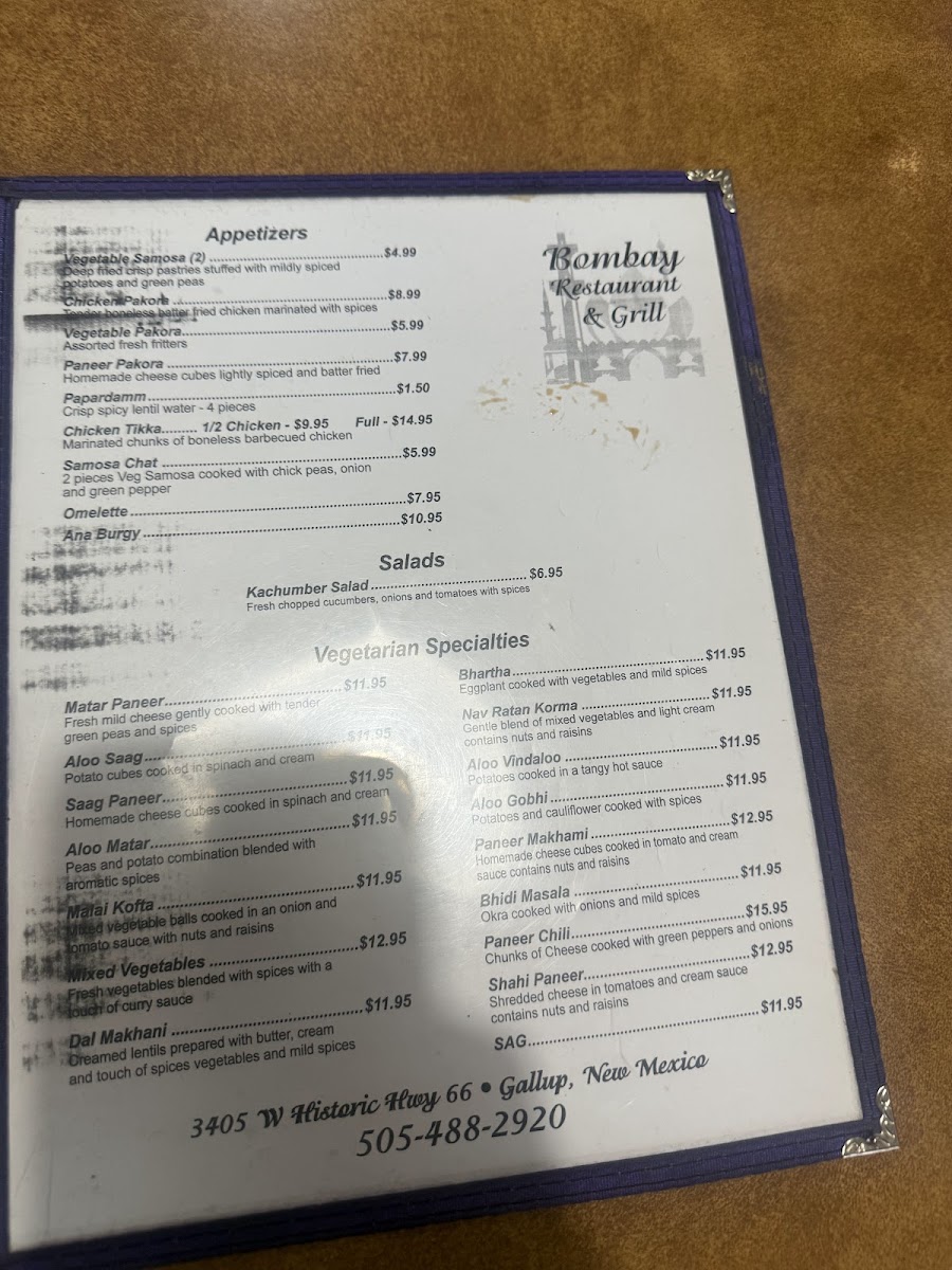 Bombay Restaurant and Buffet Menu - Image 3